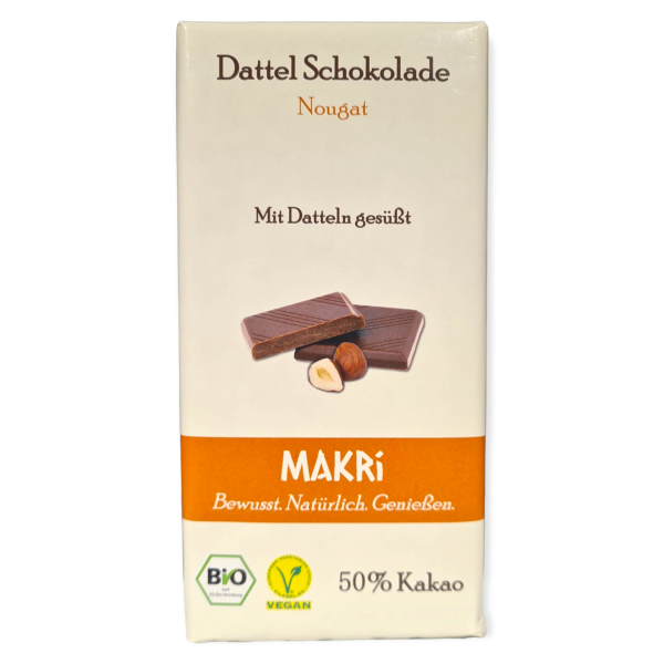 Makri Dattel Schokolade Nougat Vegan 85 g